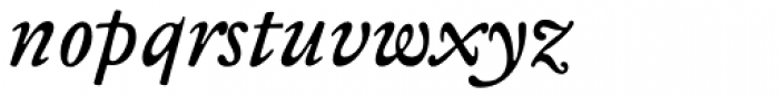 Mediaeval Italic Font LOWERCASE
