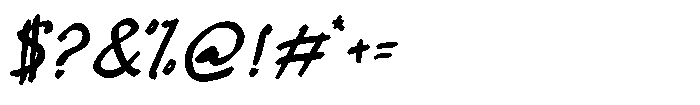 Mediana Script Font OTHER CHARS