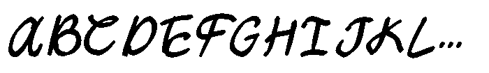 Mediana Script Font UPPERCASE