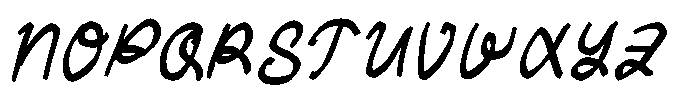 Mediana Script Font UPPERCASE