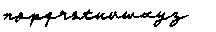 Mediana Script Font LOWERCASE