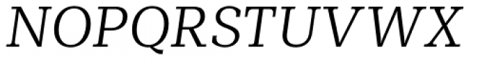Mediator Serif Light Italic Font UPPERCASE