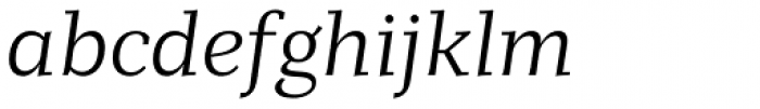 Mediator Serif Light Italic Font LOWERCASE