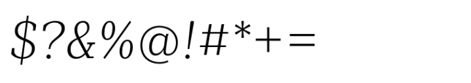 Mediator Serif Narrow Extra Light Italic Font OTHER CHARS
