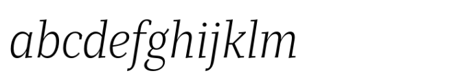 Mediator Serif Narrow Extra Light Italic FONT