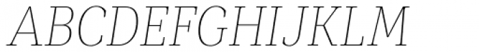 Mediator Serif Narrow Thin Ital Font UPPERCASE