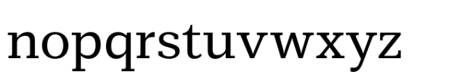 Mediator Serif Regular Font LOWERCASE