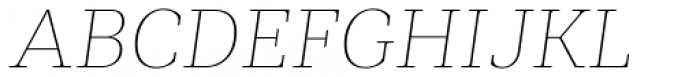 Mediator Serif Thin Italic Font UPPERCASE