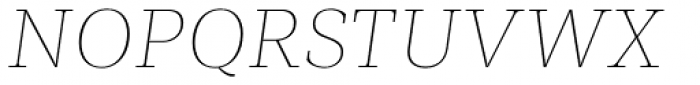 Mediator Serif Thin Italic Font UPPERCASE