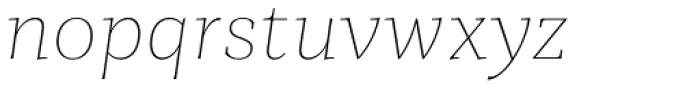 Mediator Serif Thin Italic Font LOWERCASE