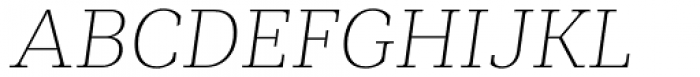Mediator Serif Ultra Light Italic Font UPPERCASE