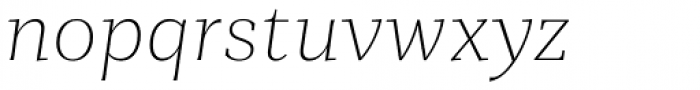 Mediator Serif Ultra Light Italic Font LOWERCASE