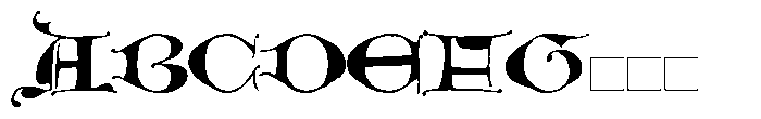 Medieval Grammar Initials Font UPPERCASE