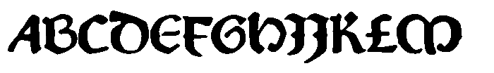 Medieval Grammar Regular Font UPPERCASE
