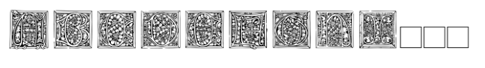 Medieval Initials Regular Font UPPERCASE
