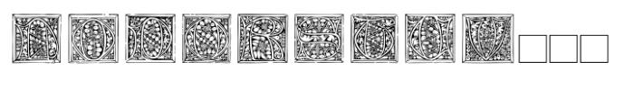 Medieval Initials Regular Font LOWERCASE