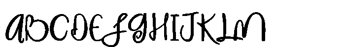 Medina Handwritten Font UPPERCASE