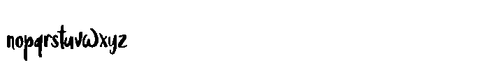 Medina Handwritten Font LOWERCASE