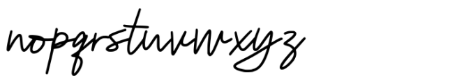 Mediyasi Signature Font LOWERCASE