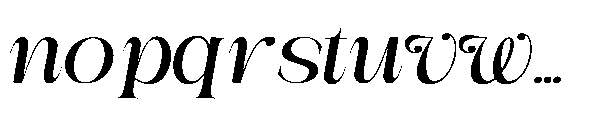 Medvilea Editorial Italic Sm Ex Regular Font LOWERCASE