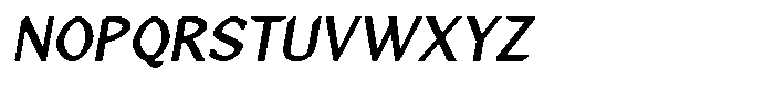 Meera Bold Italique Font UPPERCASE