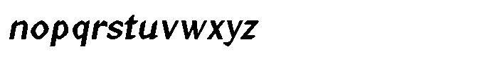 Meera Bold Italique Font LOWERCASE