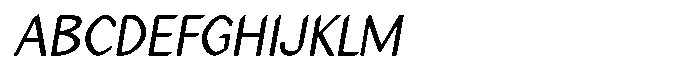 Meera Medium Italique Font UPPERCASE