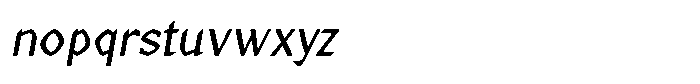 Meera Medium Italique Font LOWERCASE
