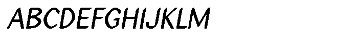 Meera Regular Italique Font UPPERCASE