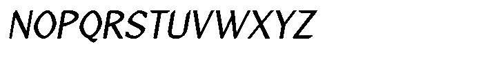 Meera Regular Italique Font UPPERCASE