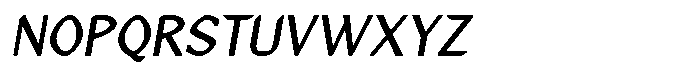 Meera Semi Bold Italique Font UPPERCASE