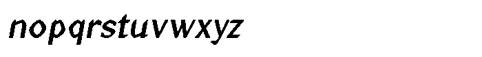 Meera Semi Bold Italique Font LOWERCASE