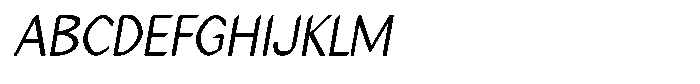 Meera Thin Italique Font UPPERCASE