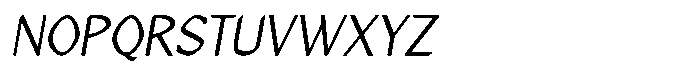 Meera Thin Italique Font UPPERCASE