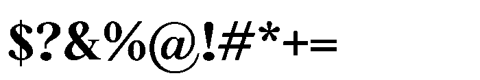 Meetake Serif Bold Font OTHER CHARS