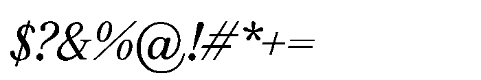 Meetake Serif Italic Font OTHER CHARS