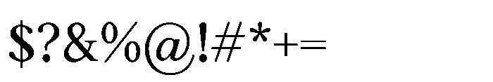 Meetake Serif Regular Font OTHER CHARS