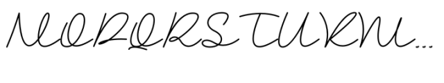 Mefinast Script Font UPPERCASE