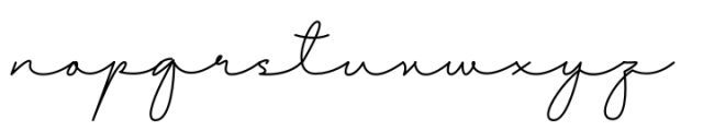 Mefinast Script Font LOWERCASE