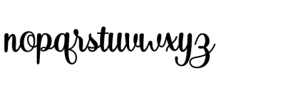 Megalia Script Font LOWERCASE