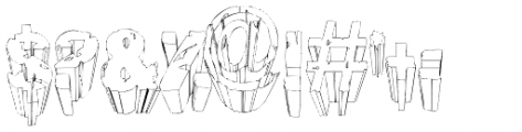Megalithic Outline Font OTHER CHARS