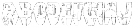 Megalithic Outline Font UPPERCASE