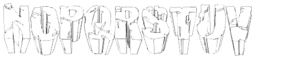 Megalithic Outline Font UPPERCASE