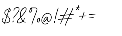 Meganoli Script Font OTHER CHARS