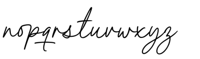 Meganoli Script Font LOWERCASE
