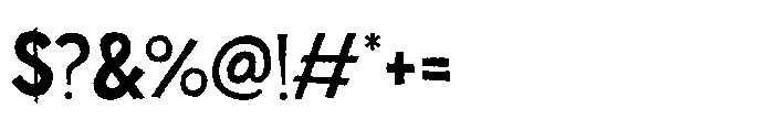 Meganthropus Rough Font OTHER CHARS
