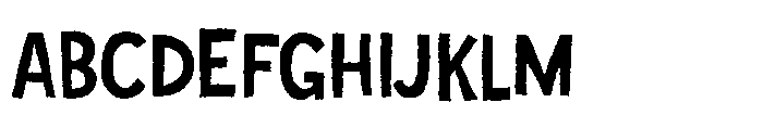 Meganthropus Rough Font UPPERCASE