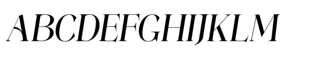 Megilona Light Slant Font UPPERCASE