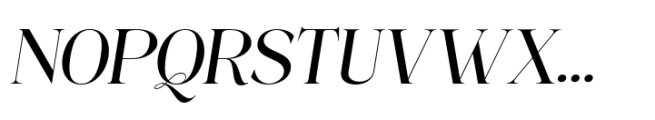 Megilona Light Slant Font UPPERCASE