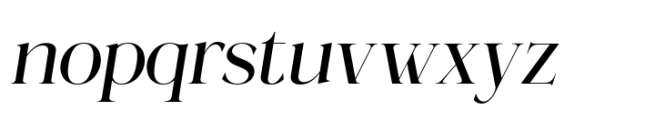 Megilona Light Slant Font LOWERCASE